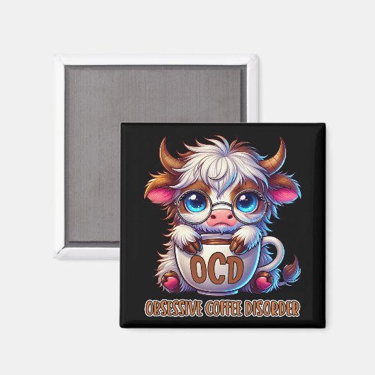 Zwanghafte Kaffeestörung Magnet (Vorderseite/Rückseite)