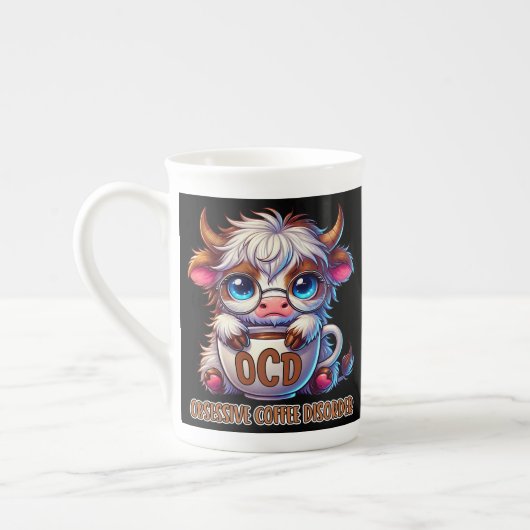 Zwanghafte Kaffeestörung Porzellantasse (Links)