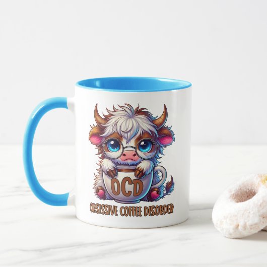 Zwanghafte Kaffeestörung Tasse (Mit Donut)