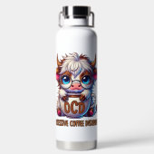 Zwanghafte Kaffeestörung Trinkflasche (Rückseite)