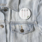 Zwanghafte Weihnachtsstörung Feiernder lustiger Fl Button (Beispiel)