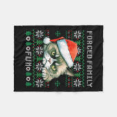 Zwangs Familien Weihnachten Spaß Funny Cat Lover M Fleecedecke (Vorderseite (Horizontal))