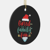 Zwangs Familienspass Funny Christmas Matching Gesc Keramik Ornament (Rechts)