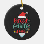Zwangs Familienspass Funny Christmas Matching Gesc Keramik Ornament (Vorne)