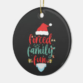 Zwangs Familienspass Funny Christmas Matching Gesc Keramik Ornament (Links)