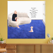 Zwangsheim Baby Stretched Canvas Print Leinwanddruck (Insitu (Wohnzimmer))