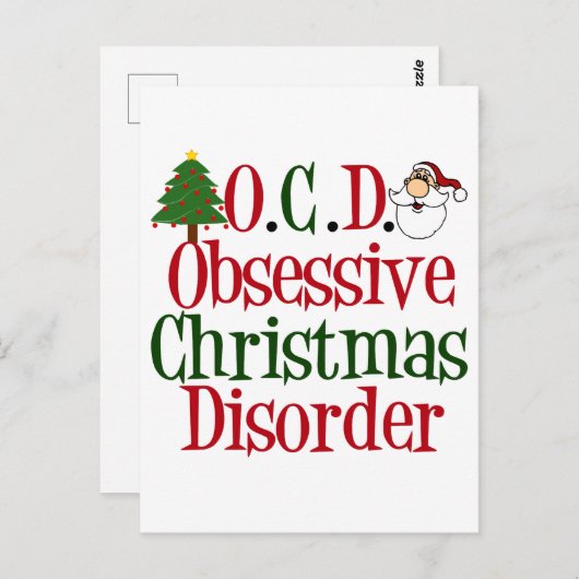 Zwangsläufige Weihnachtskrankheit Niedlicher Feier Postkarte (Vorne/Hinten)