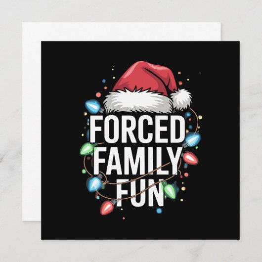 Zwangspass für Familien Sarcastic Weihnachten Funn Einladung (Vorne/Hinten)
