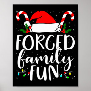 Zwangspass für Familien Sarcastic Weihnachten Funn Poster