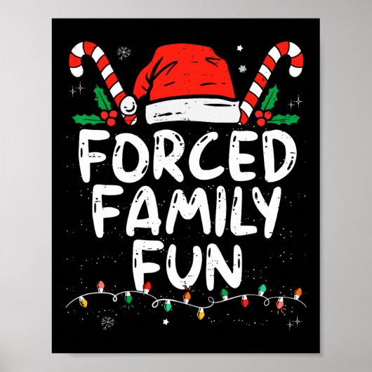 Zwangspass für Familien Sarcastic Weihnachten Funn Poster (Vorne)