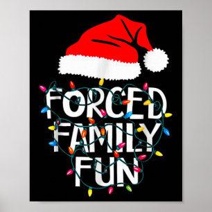Zwangspass für Familien Sarcastic Weihnachten Funn Poster