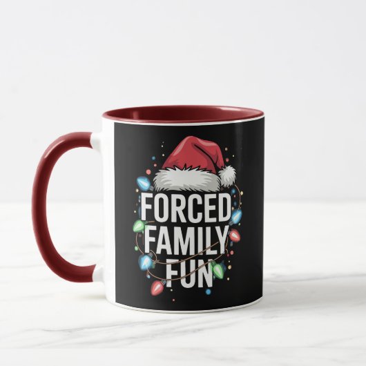 Zwangspass für Familien Sarcastic Weihnachten Funn Tasse (Links)