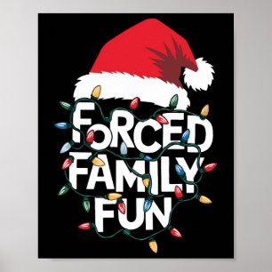 Zwangspass für Familien Sarcastic Weihnachten Weih Poster