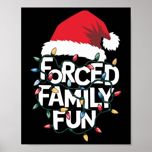 Zwangspass für Familien Sarcastic Weihnachten Weih Poster (Vorne)