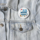 Zwangsstörung an Weihnachten (blau) Button (Beispiel)