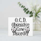 Zwangsstörung bei Kühen Postkarte (Stehend Vorderseite)