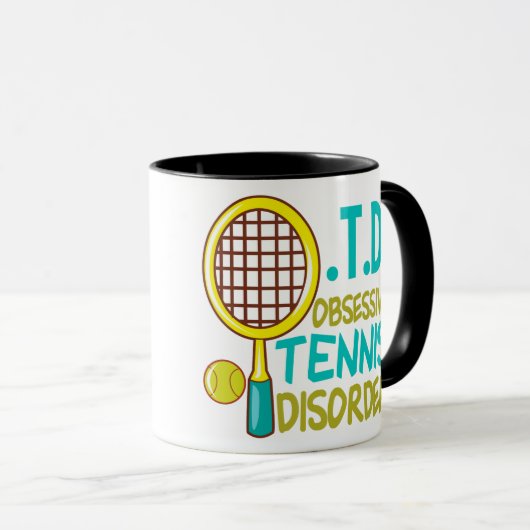 Zwangsstörung bei Tennis Tasse (VorderseiteRechts)