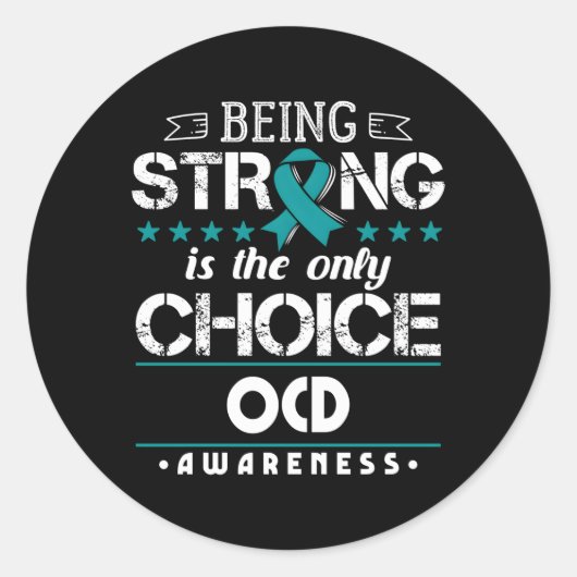 Zwangsstörung - Bewusstsein der Ocd Runder Aufkleber (Vorderseite)
