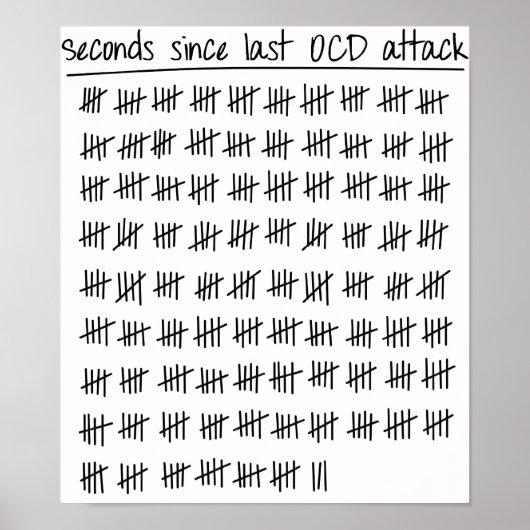 Zwangsstörung OCD Tally Poster (Vorne)