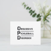 Zwangsstörung Pickleball-Geschenk Postkarte (Stehend Vorderseite)