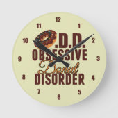 Zwangsstörung Runde Wanduhr (Vorderseite)