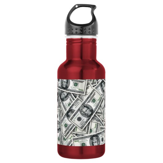 Zwanzig-Dollar-Schein-Geldmuster Edelstahlflasche (Vorderseite)
