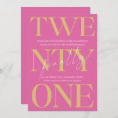 Zwanzig Geburtstagsparty Einladung (Vorne/Hinten)