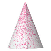 Zwanzig glänzende, heiß rosa Glitzer zum Geburtsta Partyhütchen (Rückseite)