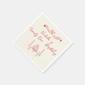 Zwanzig Hand geschrieben Gezeichnet Cake Bow Gebur Serviette (Ecke)