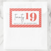 Zwanzig kühne Grafik im neuen Jahr Rechteckiger Aufkleber (Tasche)