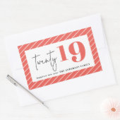 Zwanzig kühne Grafik im neuen Jahr Rechteckiger Aufkleber (Umschlag)