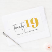 Zwanzig kühne Grafik im neuen Jahr Rechteckiger Aufkleber (Umschlag)