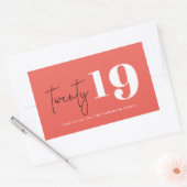 Zwanzig kühne Grafik im neuen Jahr Rechteckiger Aufkleber (Umschlag)