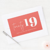 Zwanzig kühne Grafik im neuen Jahr Rechteckiger Aufkleber (Umschlag)