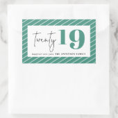 Zwanzig kühne Grafik im neuen Jahr Rechteckiger Aufkleber (Tasche)