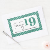 Zwanzig kühne Grafik im neuen Jahr Rechteckiger Aufkleber (Umschlag)