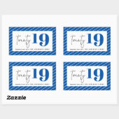 Zwanzig kühne Grafik im neuen Jahr Rechteckiger Aufkleber (Blatt)