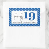 Zwanzig kühne Grafik im neuen Jahr Rechteckiger Aufkleber (Tasche)