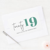 Zwanzig kühne Grafik im neuen Jahr Rechteckiger Aufkleber (Umschlag)