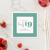 Zwanzig kühne grafische Neujahrsparty Serviette (Beispiel)