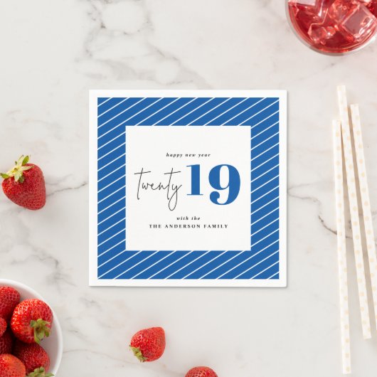 Zwanzig kühne grafische Neujahrsparty Serviette (Beispiel)