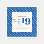 Zwanzig kühne grafische Neujahrsparty Serviette (Vorderseite)