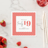 Zwanzig kühne grafische Neujahrsparty Serviette (Beispiel)