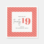 Zwanzig kühne grafische Neujahrsparty Serviette (Vorderseite)