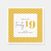 Zwanzig kühne grafische Neujahrsparty Serviette (Vorderseite)