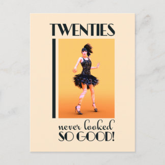 Zwanzig sahen nie so gut Vintag aus Feiertagspostkarte