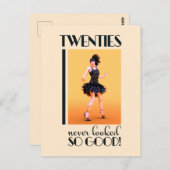 Zwanzig sahen nie so gut Vintag aus Postkarte (Vorne/Hinten)