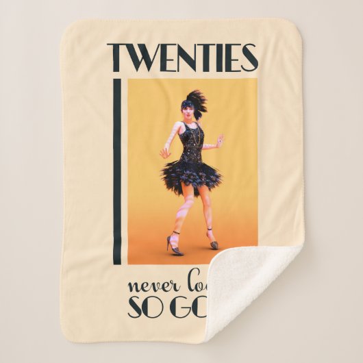 Zwanzig sahen nie so gut Vintag aus Sherpadecke (Vorderseite)