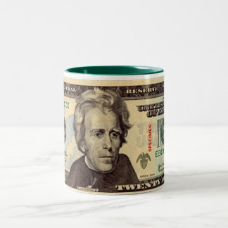 ZwanzigDollarschein Zweifarbige Tasse