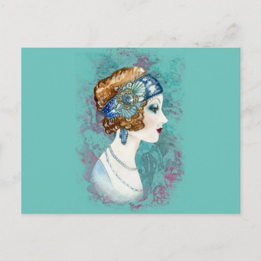 Zwanziger Dame. Postkarte (Vorderseite)